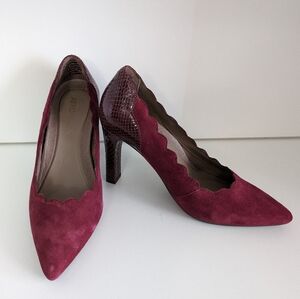 Aerosoles Wine Suede Heels 'Taxi Ride' Size 5